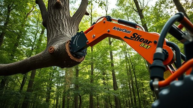 ArborClear Tree Shear Attachment: Limb Management in Dense Forests