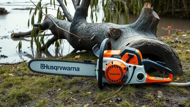 Husqvarna 450: Emergency Willow Removal After Flood