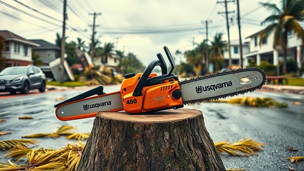 Husqvarna 450: Post-Hurricane Palm Tree Removal Techniques
