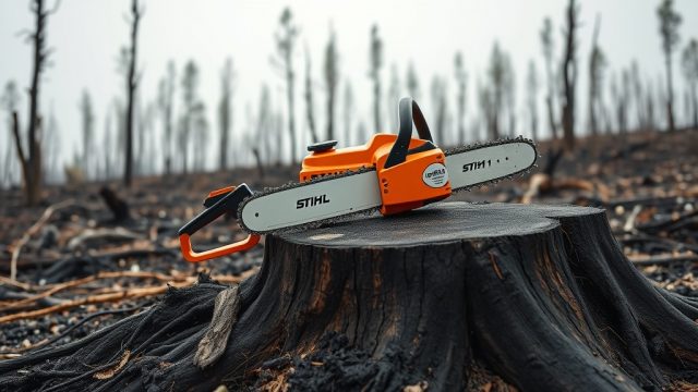 Stihl MS 251 Post-Wildfire Tree Removal: Assessing and Safely Removing Burned Trees