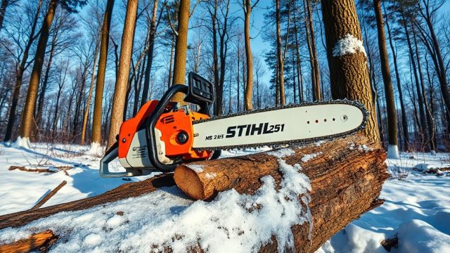 Stihl MS 251 Winter Oak Removal Techniques for Icy Conditions